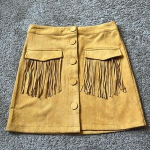Flying Tomato Fringe Mini Skirt